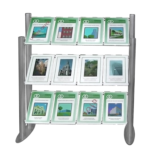 Lay back ladder display for estate agents